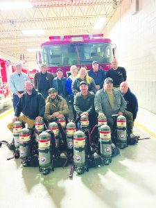 The Patrick Henry Volunteer Fire Department received 24 self-contained breathing apparatus (SCBA), or air packs, and 48 SCBA bottles with the grant funds.