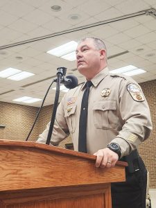 Henry County Sheriff Wayne Davis discussed the current arrangement for providing School Resource Officers at Carlisle School.