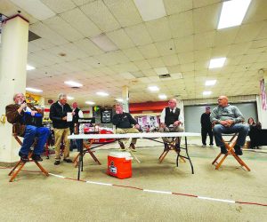 Roddy Moore (left to right), Virgil H. Goode, Jr., Bill Stanley, Joe Kieper, and Troy Selberg took part in the trial.