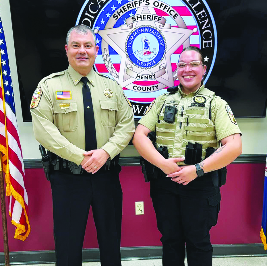 Henry County Sheriff Wayne Davis and sheriff’s deputy Brooke Mason