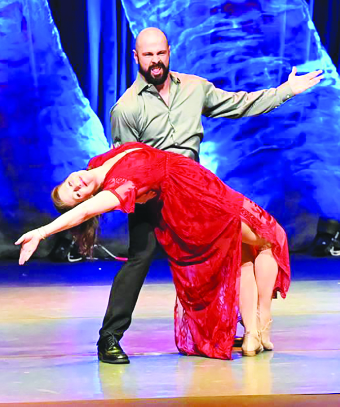 Jennie Rabon and Bobby LaPrade finish their dance with a flourish. Photo by Rick Dawson.