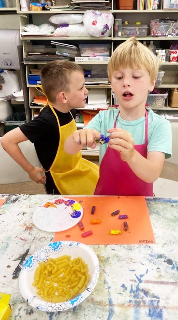 Students explore a variety of artistic mediums at Art Camp.