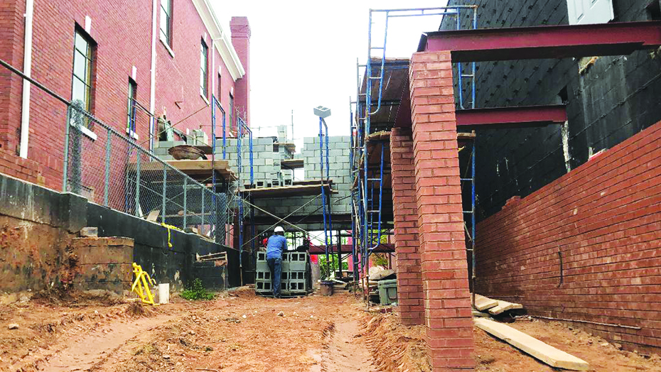Entrance to the 13,000-square-foot annex to the Martinsville-Henry County Heritage Center & Museum will be through an enclosed walkway from the Historic Henry County Courthouse, being built now. The annex will showcase Native American artifacts; antique tools, steam engines, electronics and toy trains; 500 years of firearms; and a gambling parlor. (Contributed)