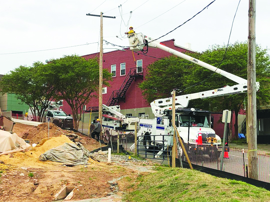 Electric lines were being installed Wednesday at the annex. Construction should be completed in May, and then it will take several months to get the displays established, under the direction of experts from the Virginia Museum of Natural History.