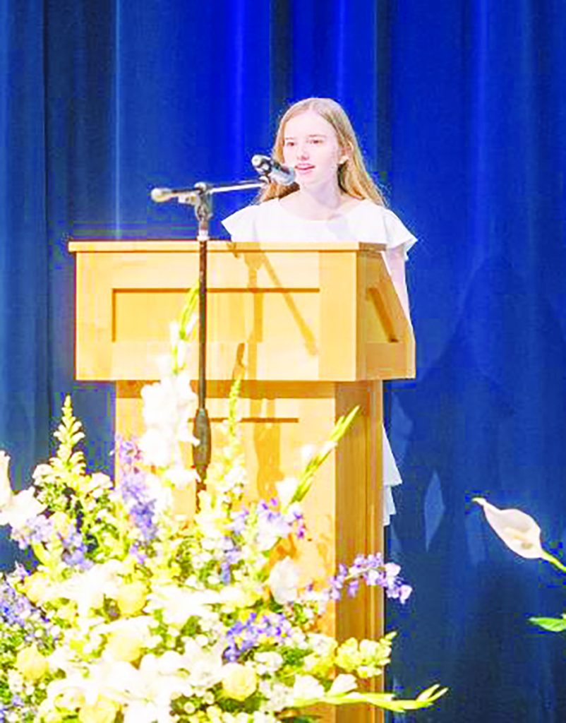 Valedictorian Lorelei Zagol spoke about how life changes.