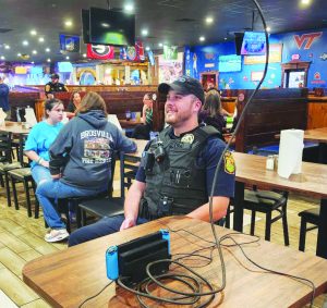 Martinsville Police Officer Havens was among those to participate in the video game tournament.