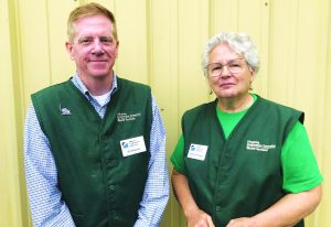 Ed Coleman and Ginny Conaway are pictured. Coleman is the chapter president, and Conaway is the coordinator of the plant sale.