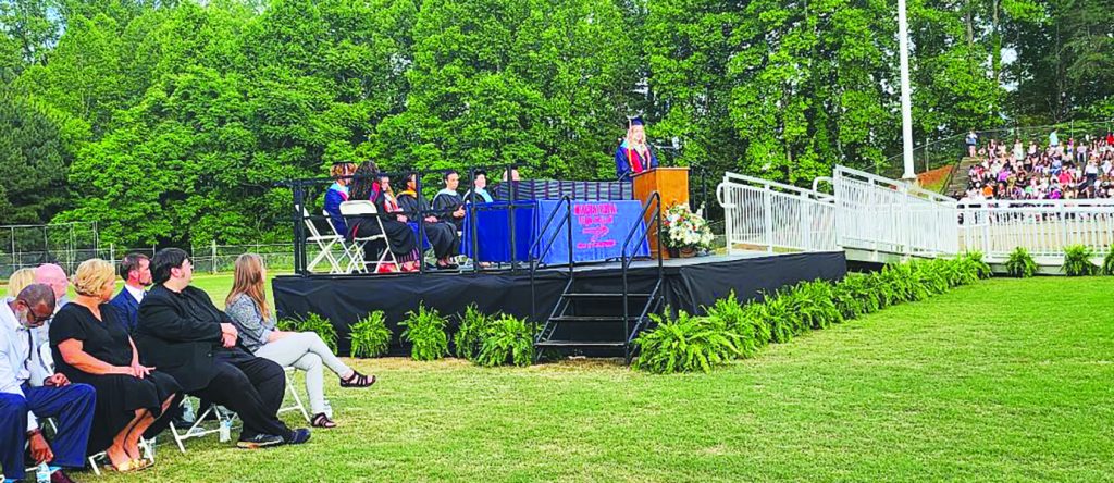 Lauralee Robinson tells the class of 2024’s fortune.