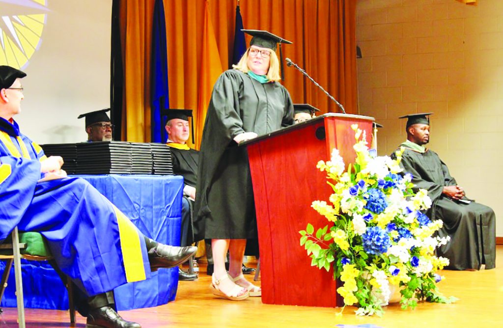 Kate Keller, president of The Harvest Foundation, gave the Commencement Address.