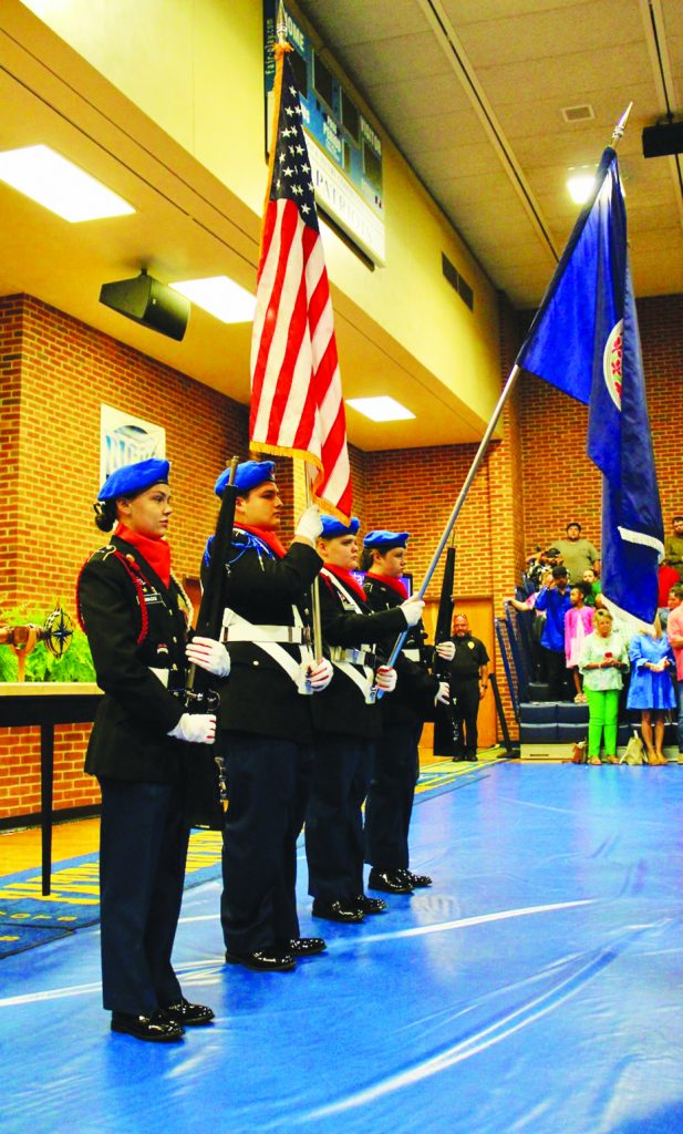 The Presentation of Colors was by Bassett High School and the National Anthem Honor Guard under the direction of First Sgt. Lonnie Corley.