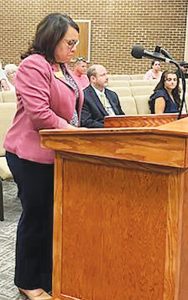 School Superintendent Dr. Amy Blake-Lewis discussed the school division’s one percent sales tax money.