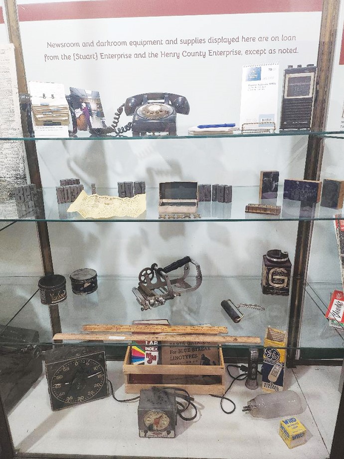 Artifacts from an old newspaper machine are among the items featured in a new exhibit at the Martinsville Henry County Heritage Center & Museum.
