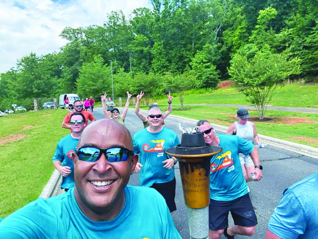 Officers from the Martinsville Police Department, Martinsville Sheriff’s Office and the Henry County Sheriff’s Office participated in the 5.1 mile run/jog.