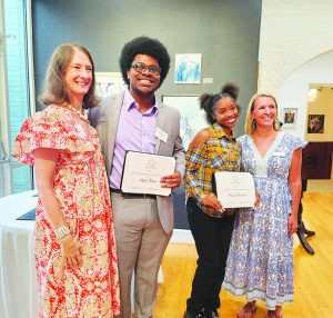 Students Dylan Royal and Monica Watkins received scholarships at the Clyde Hooker Awards. Monica Walker (not pictured) was awarded the Nicodemus D. Hufford Memorial Scholarship.