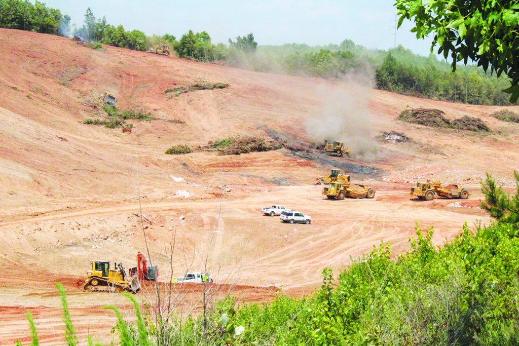 Grading work is underway on Tract 2 of the CCBC. As of Tuesday, about 57 of 150-acre pad have been graded.