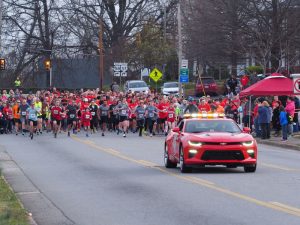 A pace car sets the speed for runners. 