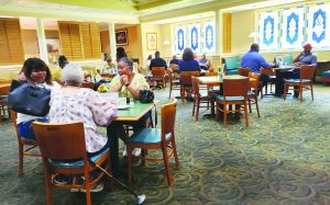 Diners flowed into the Dutch Inn for the Saturday brunch buffet.