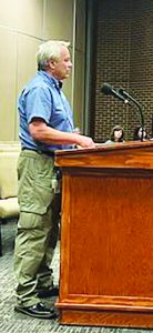 RiverStreet Networks Director of Governmental Affairs Rob Taylor addresses the board.