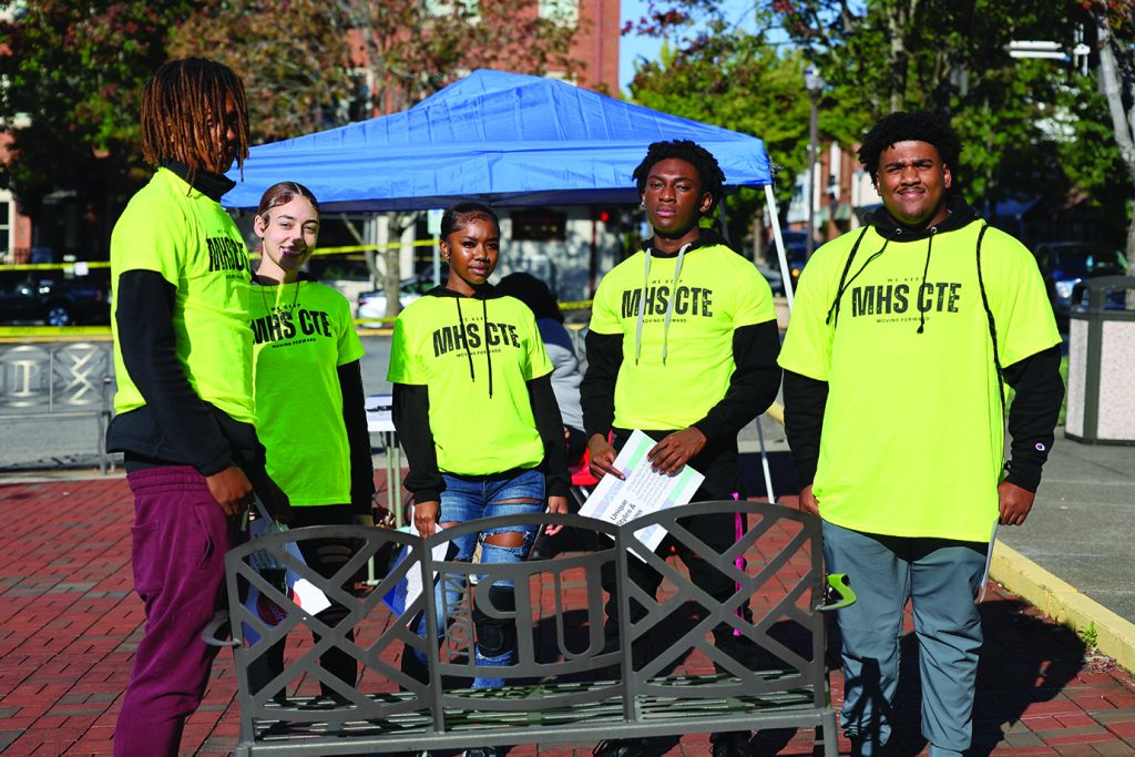 Martinsville High School students help educate their younger peers. (Contributed Photos)