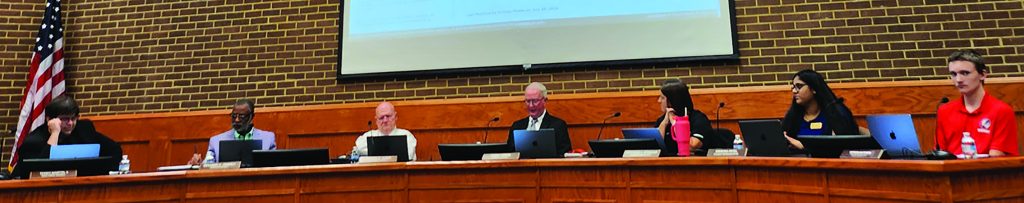 The Henry County School Board at a recent meeting.