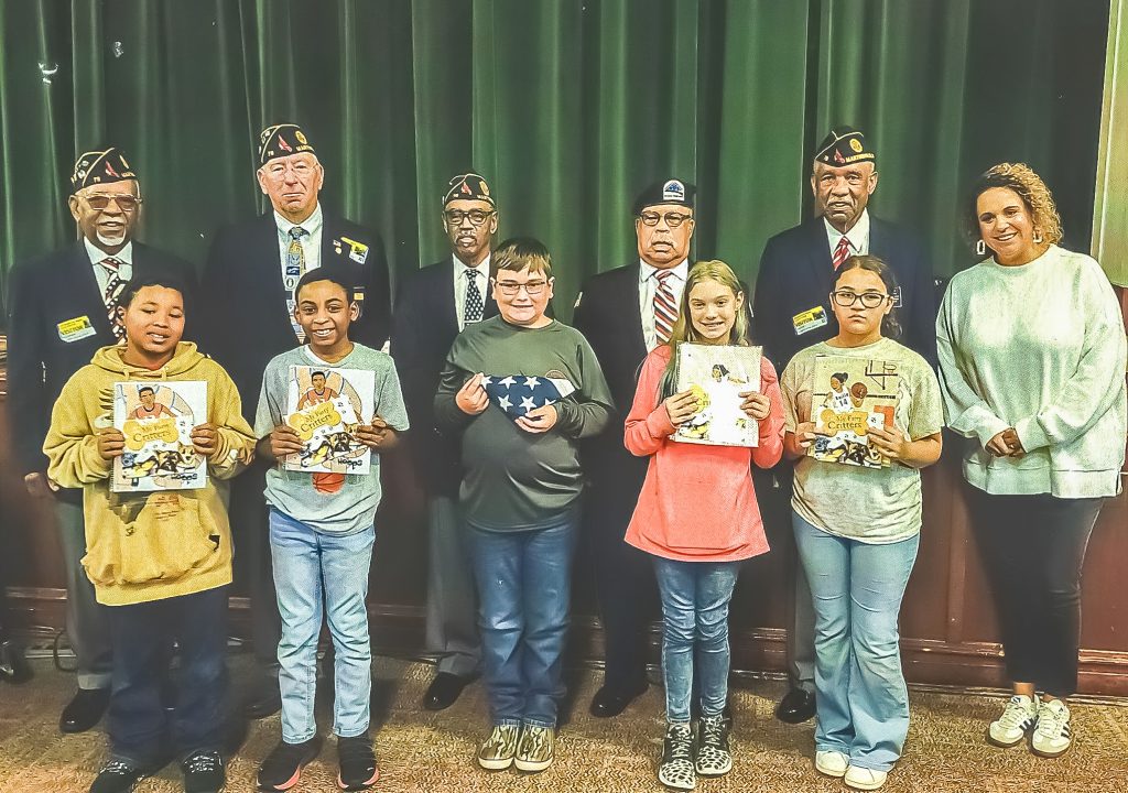 George Washington Carver Elementary School Front Row, left to right, Xavier Meyers, Ja’Ceon Hairston, Grayson Haga, Kylee Bryant, Ariel O’Neal, Mrs. Ashley Martin (teacher). Second row, left to right, Curtis R. Millner Sr., Jay A. Wilson, Thomas Spencer, Oscar D. Roher, David Penn.