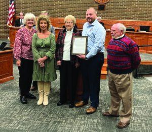 Rita Shropshire was honored with a resolution by the Henry County Board of Supervisors for her over 60 years of service on the Henry County Electoral Board