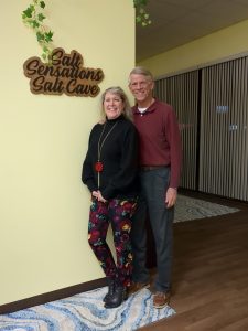 Owners Ginger and Randy Epling prepare for the spa’s opening.