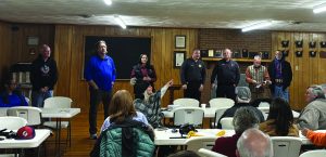 Champ Hardie, Scott Grindstaff, Tiffany Hairston, Wayne Davis, Matt Tatum, JR Powell and Ben Gravely stood in front of the room to answer questions.