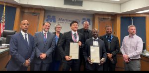 Sherman Dillard was honored by the council for winning the VHSL Class 2 State Swimming and Diving Championship in the 100 Boys Meter Freestyle. The high school's first state champion in the sport.