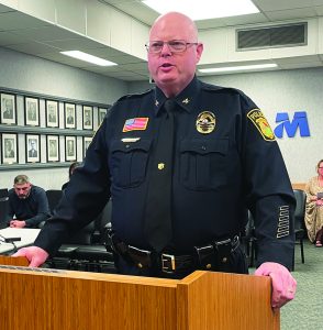 Police Chief Robert Fincher presents the 2024 crime statistics.