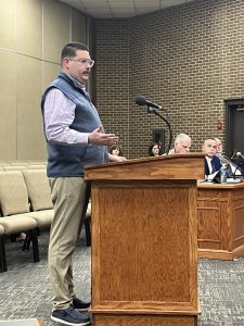 Ridgeway District Volunteer Rescue Squad President Sidney McClure spoke at the March 25 Henry County Board of Supervisors meeting.