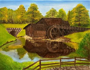 Rishi Nair of Blacksburg High School won the 2024 Congressional Art Competition in Virginia’s Ninth Congressional District. His artwork is entitled ‘Mabry Mill.’