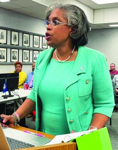 City Manager Aretha Ferrell-Benavides presented the proposed fiscal year 2025-26 budget.