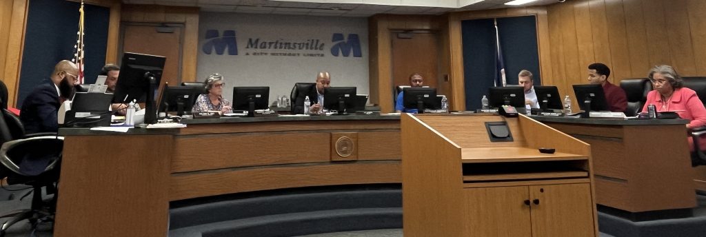Martinsville City Council at a meeting Tuesday.
