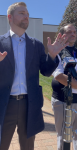Martinsville City Council members Aaron Rawls and Julian Mei called a press conference to discuss the March 25 council meeting.