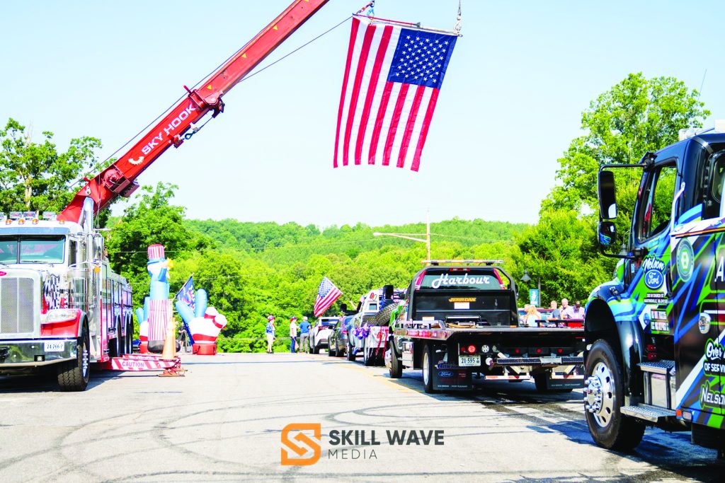 Parade entries make their way through the heart of Fieldale, bringing music, flags, and festive flair to the July 4 celebration.
