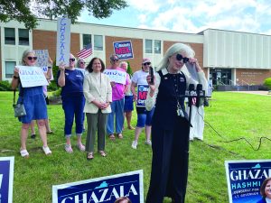 Melody Cartwright, who is opposing incumbent Del. Eric Phillips in November, introduced Hashmi.