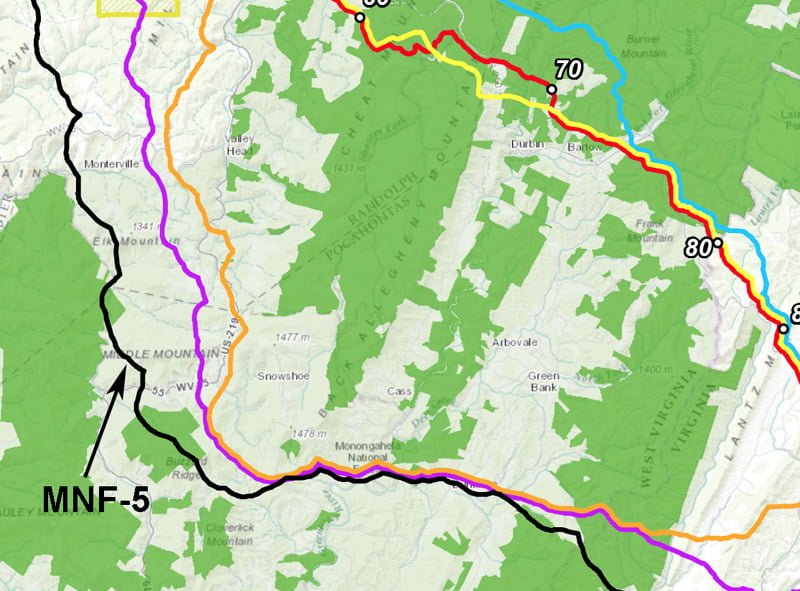 Seven pipeline routes identified through Pocahontas County