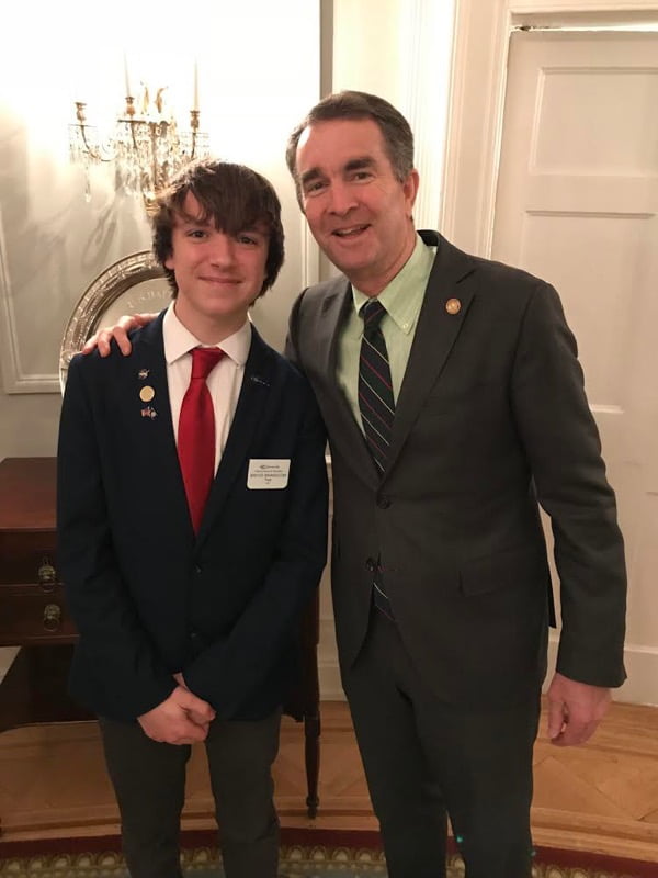 Bryce Branscom served in House of Delegates Page Program