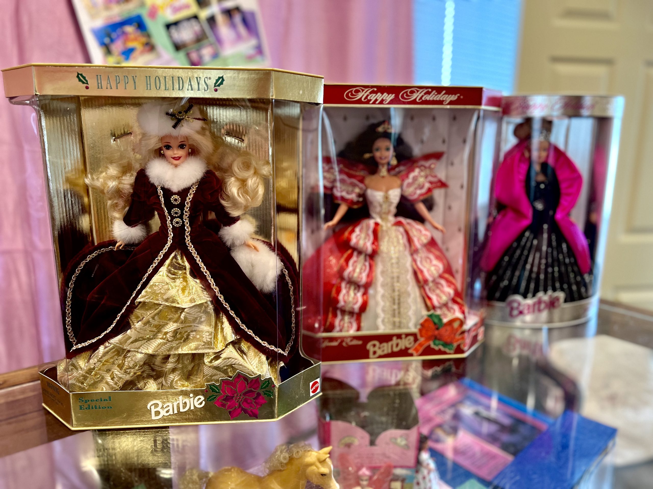 Christmas Barbies on display at Botetourt Museum of History & Culture
