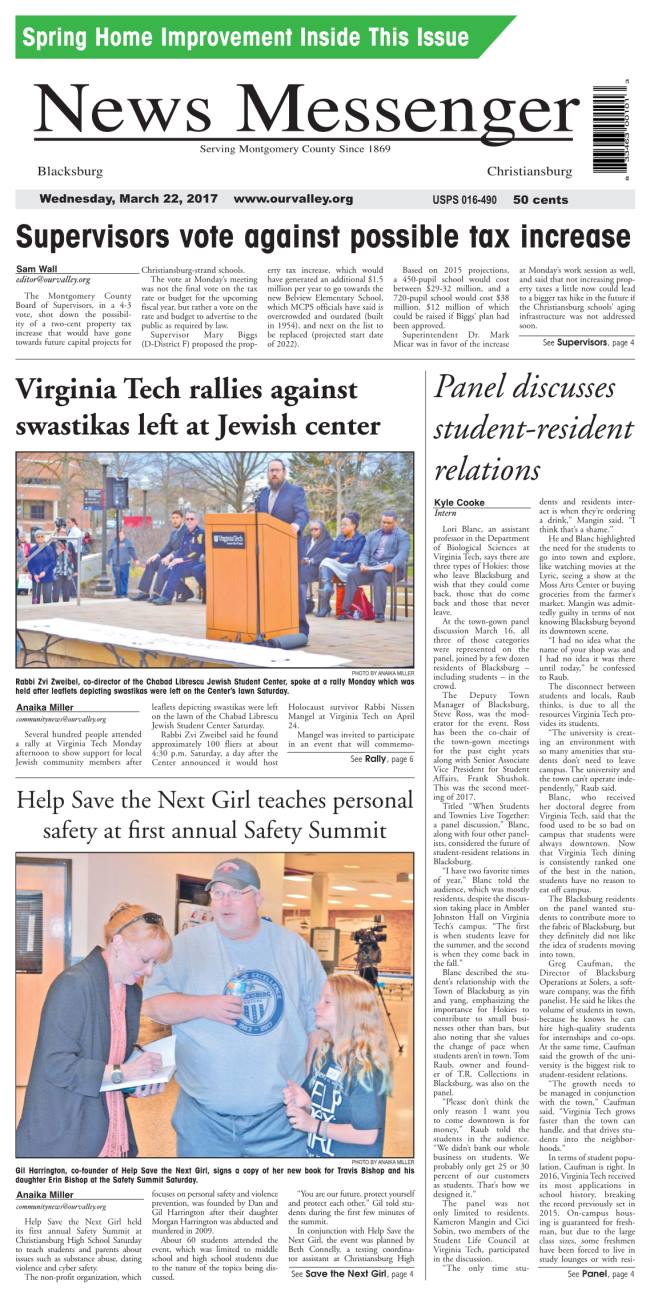 eMessenger for March 22, 2017