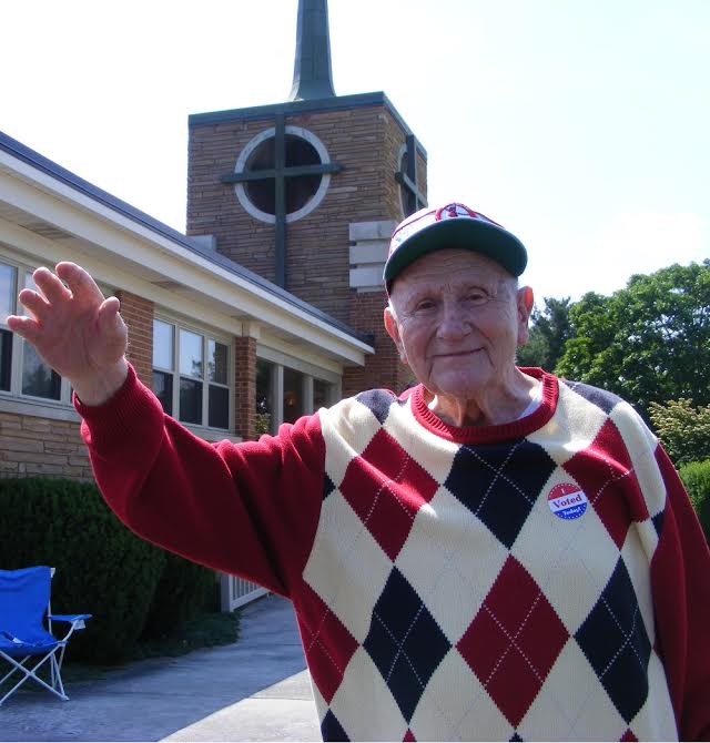 94-year-old man casts ballot