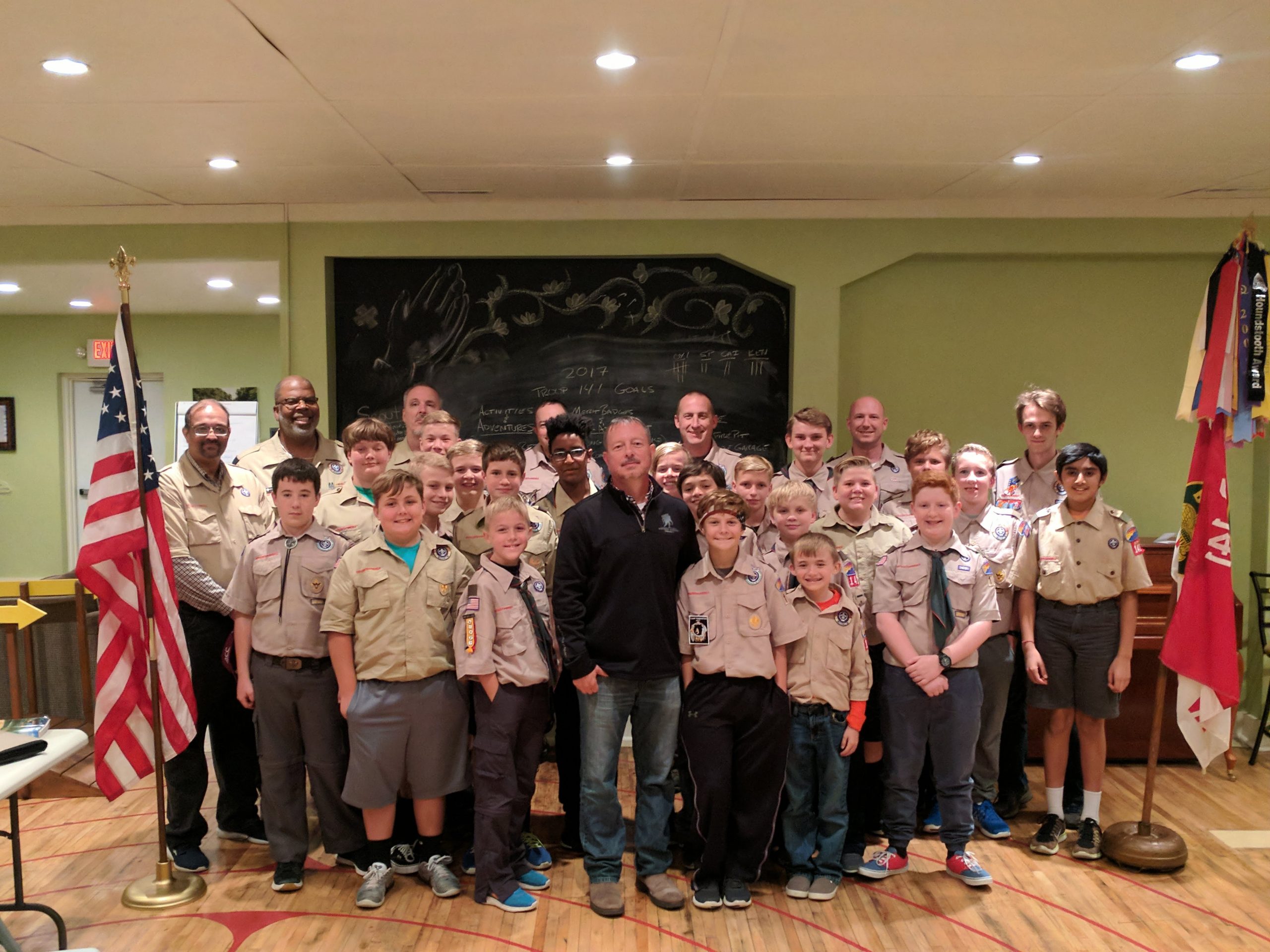 Rush visits scouts to talk government