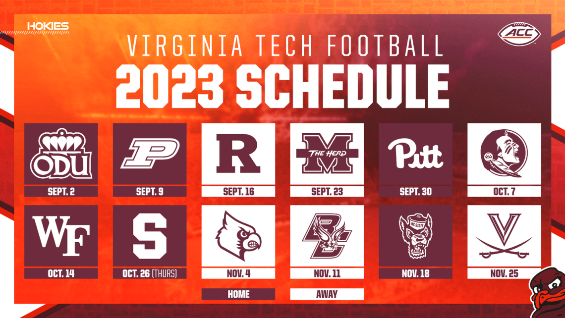 VT’s 2023 football schedule announced News Messenger