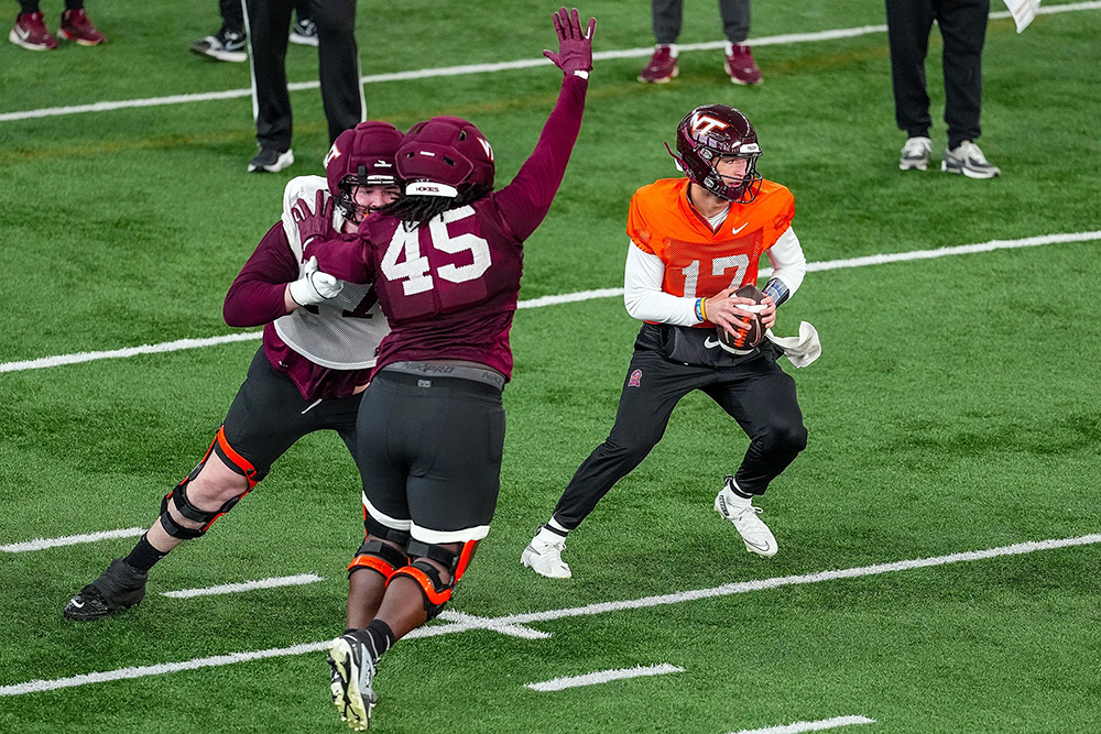 Tech’s Franklin meets with media