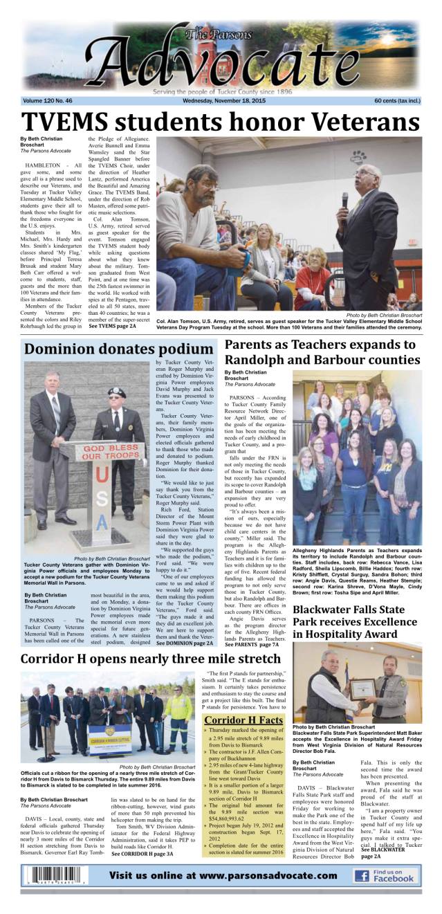 eAdvocate for November 18, 2015