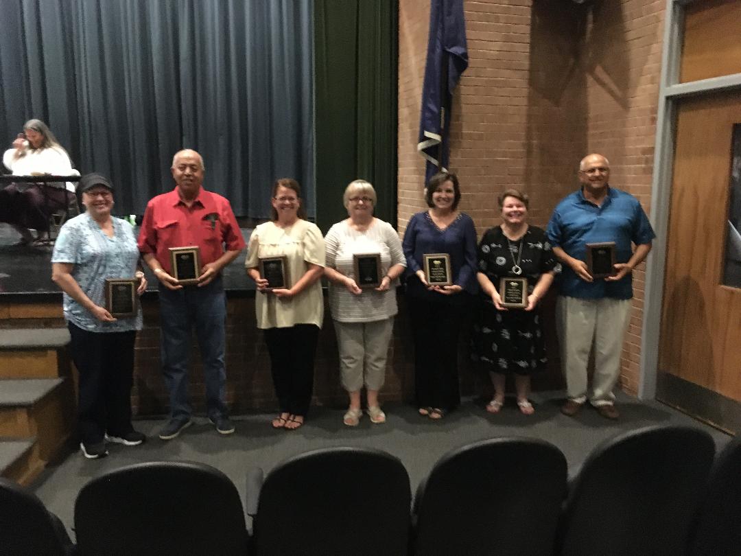 Retired school employees recognized at board meeting
