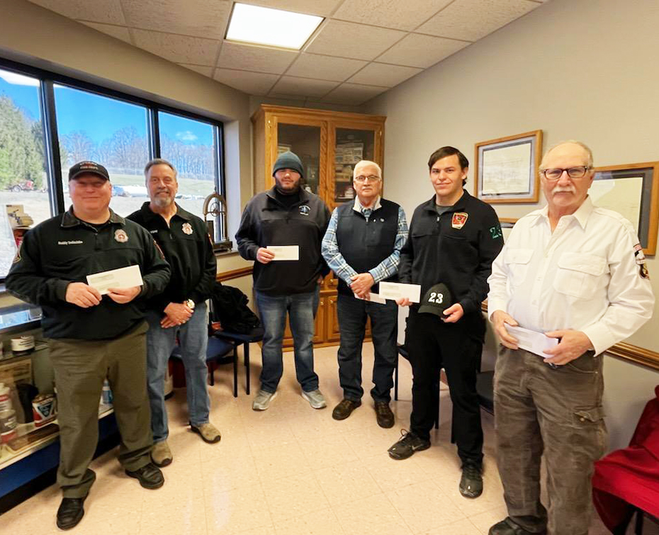 Local volunteer fire and rescue squads received donations at the February 14 event.