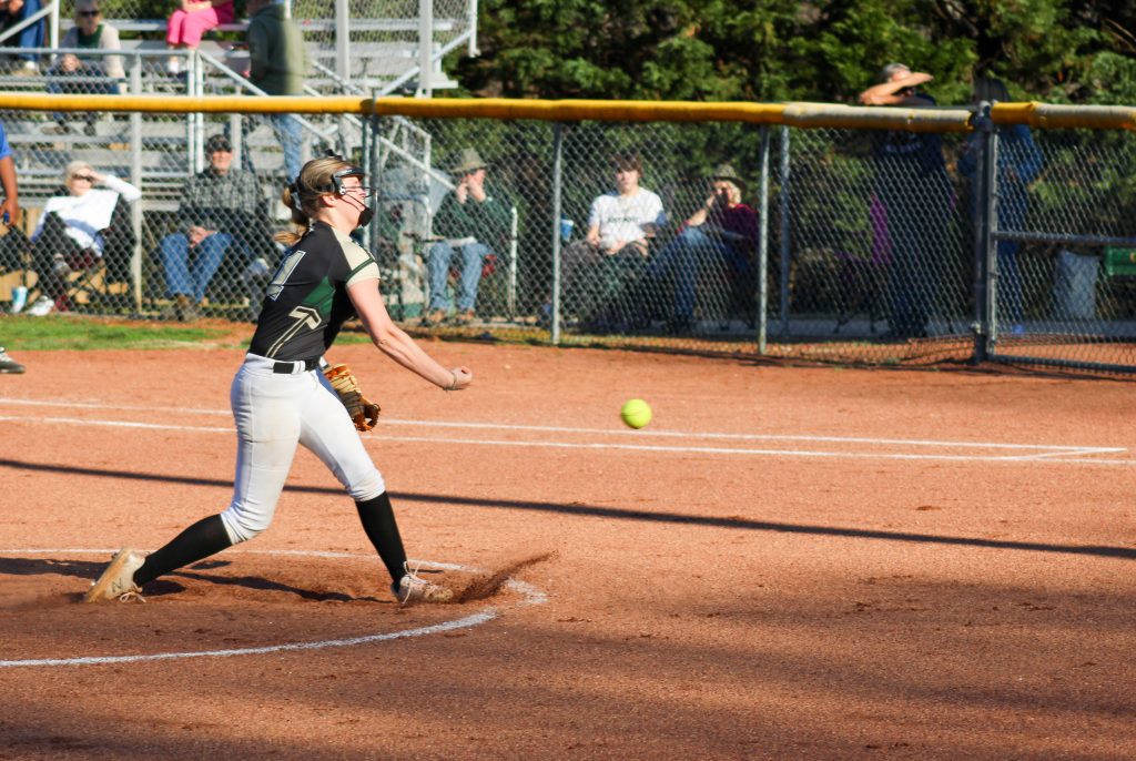 Starting pitcher McKenzie Holt struck out seven.