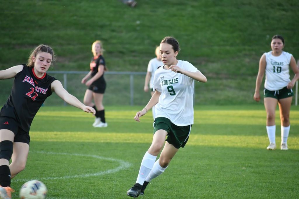 Kyra Titular goes for the ball at James River